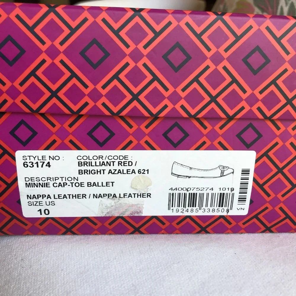 💗 NEW Tory Burch Minnie Cap-Toe Ballet Flat size 10